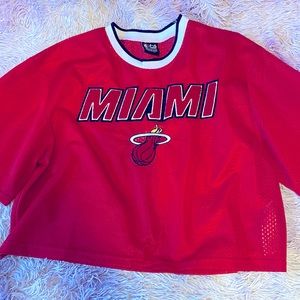 Red Miami Heat Mesh Small Top